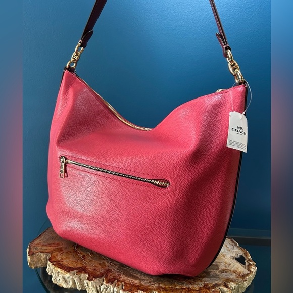 Coach Skylar Hobo Poppy Pink Pebble Leather, Shoulder Bag 91154 - Picture 11 of 17